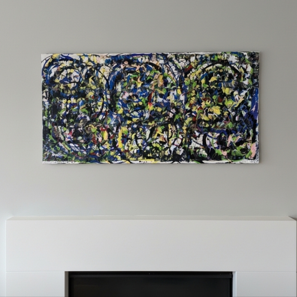 HANDCRAFTED Abstract Painting HANDMADE Wall Art Decor HANDPAINTED Artwork